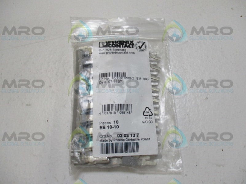 PHOENIX CONTACT EB10-10 INSERTION BRIDGE (PKG OF 10) *NEW IN FACTORY BAG*