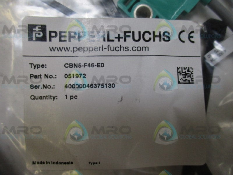 PEPPERL+FUCHS CBN5-F46-E0 051972 CAPACITIVE SENSOR *NEW IN FACTORY BAG*