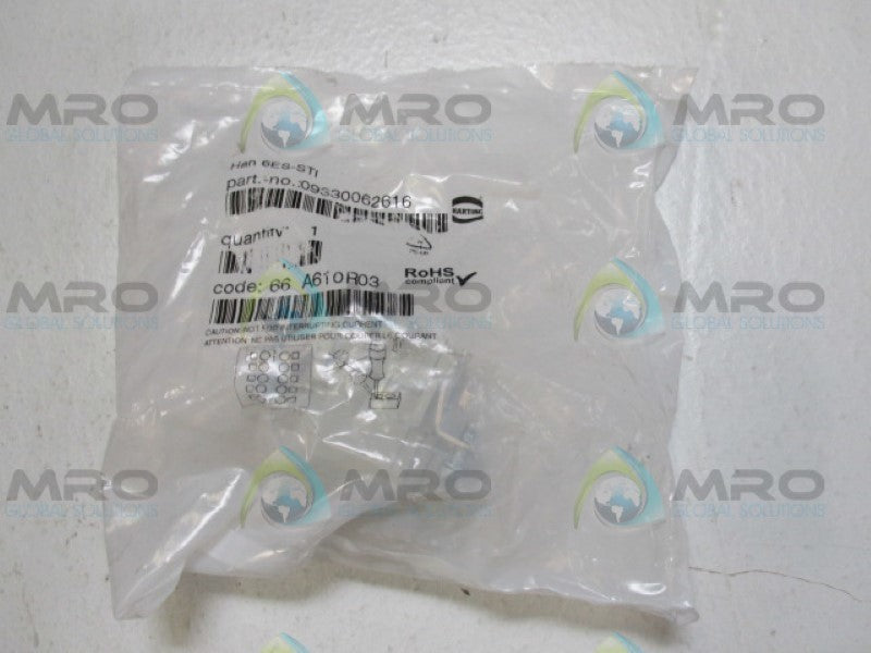 HARTING HAN6ES-STI CONNECTOR *NEW IN FACTORY BAG*