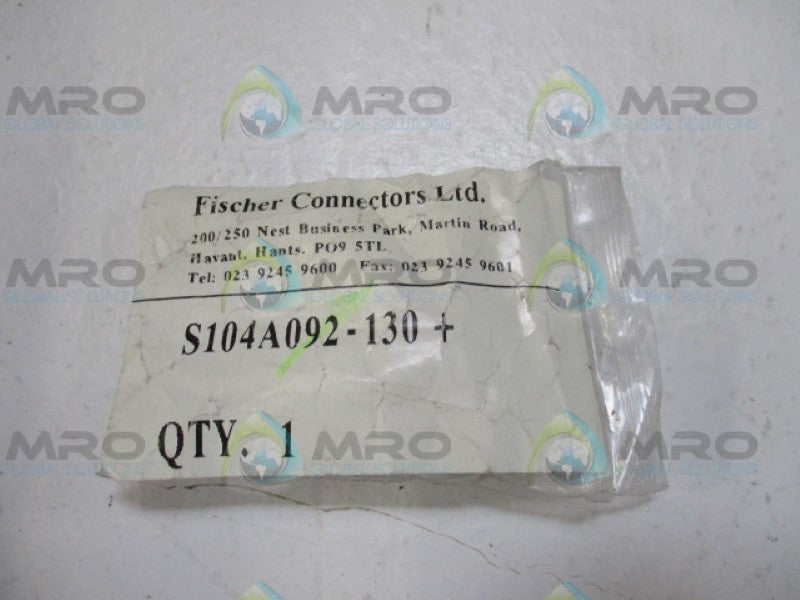 FISCHER S104A092-130+ CONNECTOR *NEW IN FACTORY BAG*