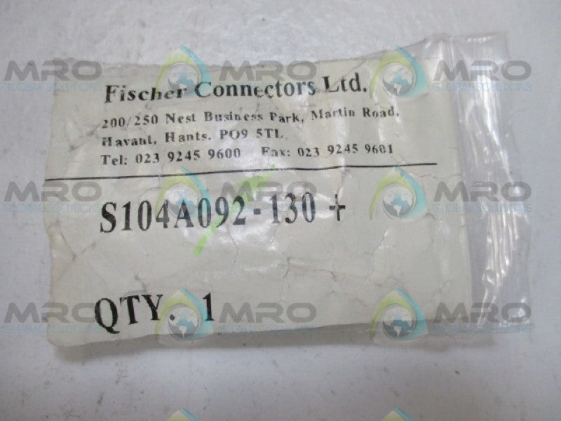FISCHER S104A092-130+ CONNECTOR *NEW IN FACTORY BAG*