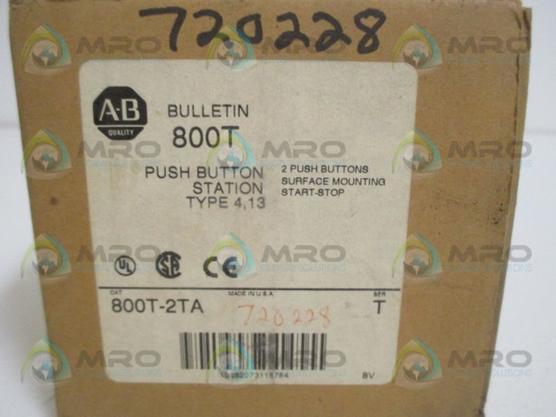 ALLEN BRADLEY 800T-2TA SER. T (MISSING ACCESSORIES) *NEW IN BOX*