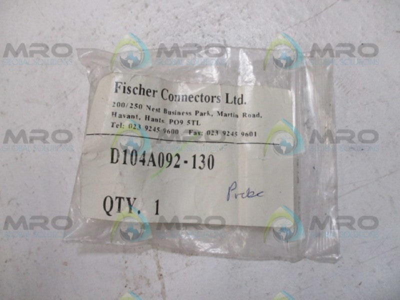 FISCHER D104A092-130 CONNECTOR *NEW IN FACTORY BAG*