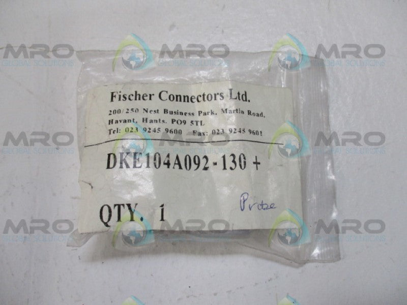 FISCHER DKE104A092-130+ CONECTOR *NEW IN FACTORY BAG*