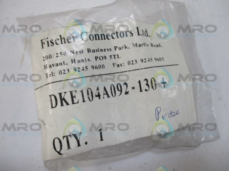 FISCHER DKE104A092-130+ CONECTOR *NEW IN FACTORY BAG*