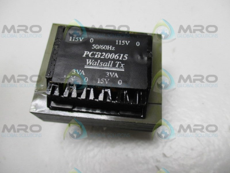 WALSALL TX PCB200615 TRANSFORMER 3VA 115V *NEW NO BOX*