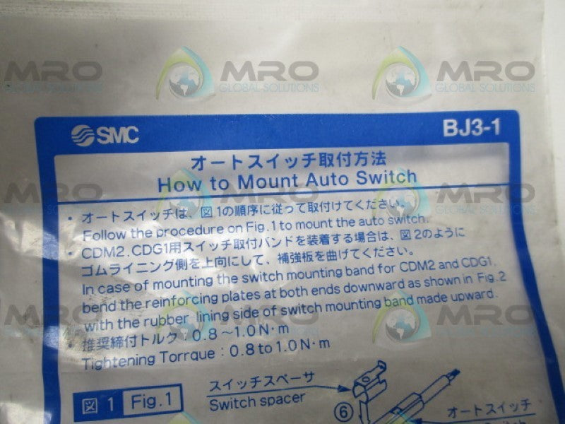 SMC BJ3-1 SENSOR MOUNTING BRACKET * NEW IN FACTORY BAG *