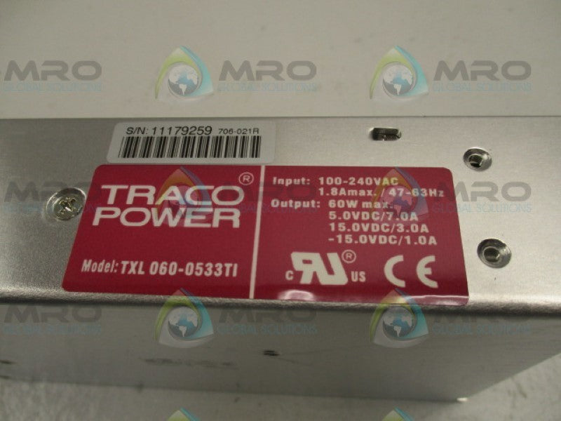 TRACO TXL060-0533T1 POWER SUPPLY 100-240VAC *NEW IN BOX*