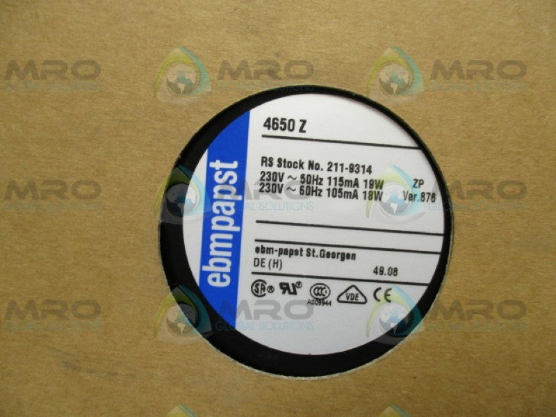 EBMPAPST 4650Z AXIAL FAN 230V *NEW IN BOX*