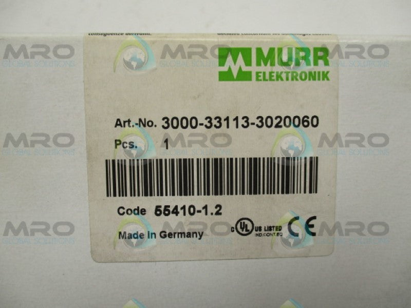 MURR ELEKTRONIK 3000-33113-3020060 MIRO SAFE+ T 2 24 *NEW IN BOX*