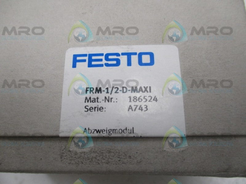 FESTO FRM-1/2-D-MAXI 186524 BRANCHING MODULE *NEW IN BOX*