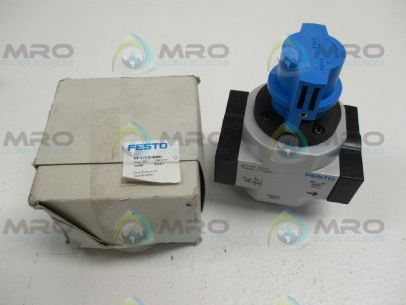 FESTO HE-1/2-D-MAXI 186514 ON OFF VALVE *NEW IN BOX*