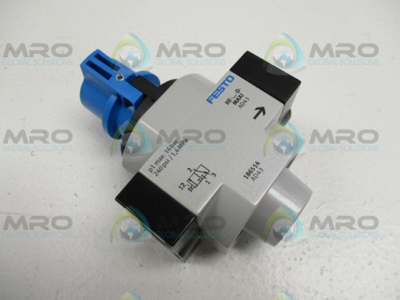 FESTO HE-1/2-D-MAXI 186514 ON OFF VALVE *NEW IN BOX*