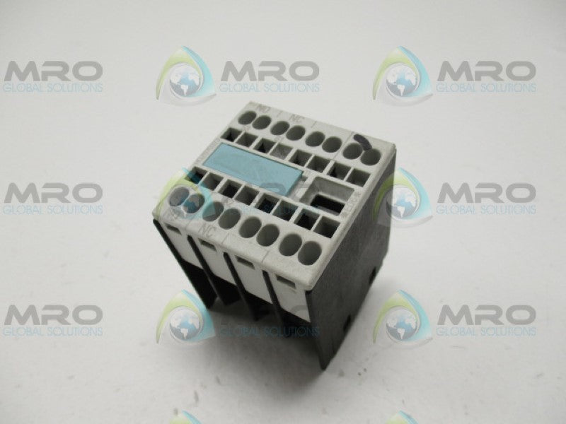 SIEMENS 3RH1911-2FA11 CONTACT BLOCK FOR RELAY *USED*