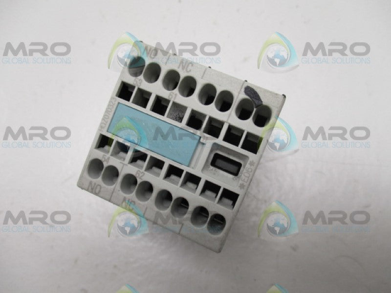 SIEMENS 3RH1911-2FA11 CONTACT BLOCK FOR RELAY *USED*