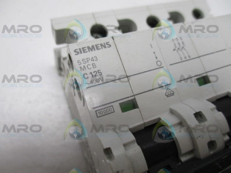 SIEMENS 5SP4392-7 CIRCUIT BREAKER 125A *USED*