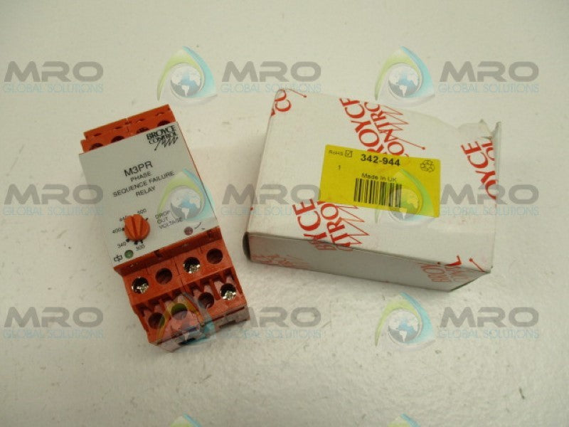 BROYCE CONTROL M3PR 342-944 SEQUENCE FAILURE RELAY *NEW IN BOX*
