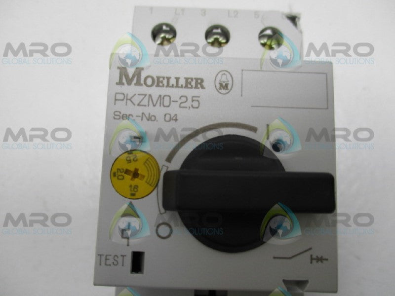 KLOCKNER MOELLER PKZM0-2,5 MANUAL MOTOR STARTER (AS PICTURED) *NEW NO BOX*