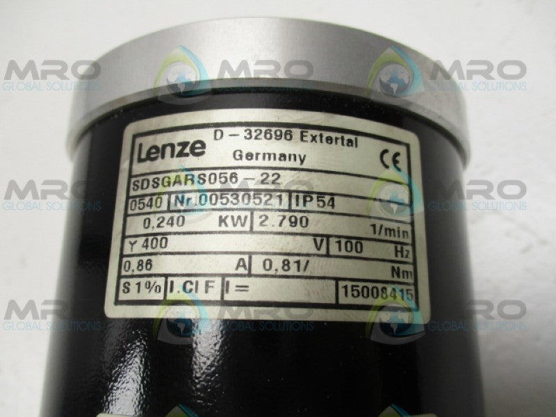 LENZE SDSGARS056-22 SERVO MOTOR *NEW IN BOX*
