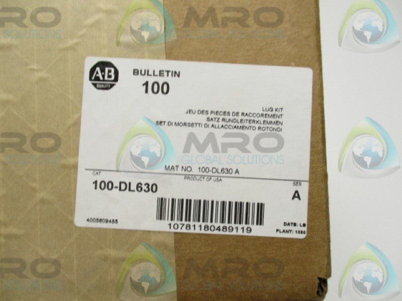 ALLEN BRADLEY 100-DL630 SER. A LUG KIT *FACTORY SEALED*