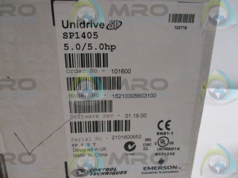 CONTROL TECHNIQUES SP1405 DRIVE 7.6AMP 480VAC 5HP *NEW IN BOX*