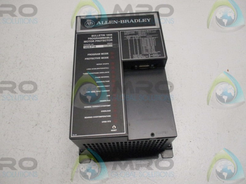 ALLEN BRADLEY 1406-P16 SER. B MOTOR PROTECTOR MODULE PROGRAMMABLE *USED*