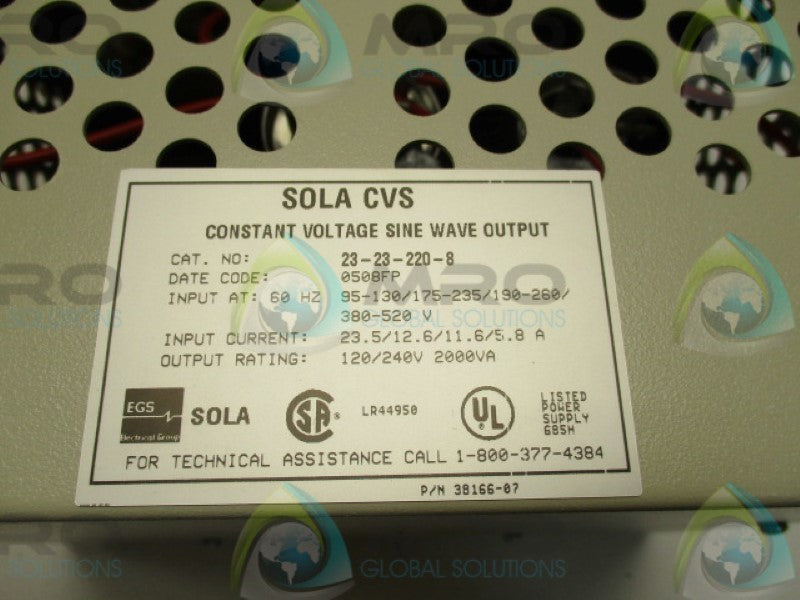 EGS SOLA 23-23-220-8  *NEW IN BOX*