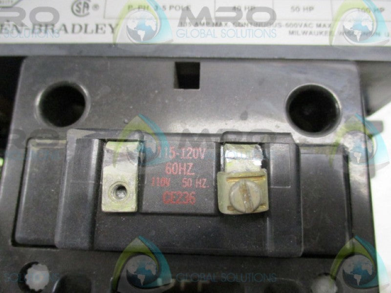 ALLEN BRADLEY 505-EOD-23 SER.B REVERSING STARTER 120V (AS PICTURED) *USED*