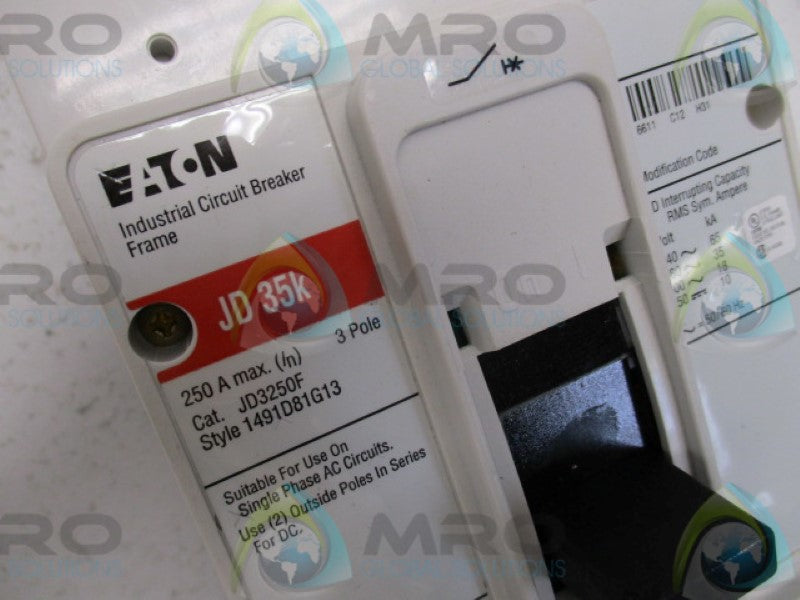EATON JD3250F WHITE FACE CIRCUIT BREAKER 250A *NEW IN BOX*
