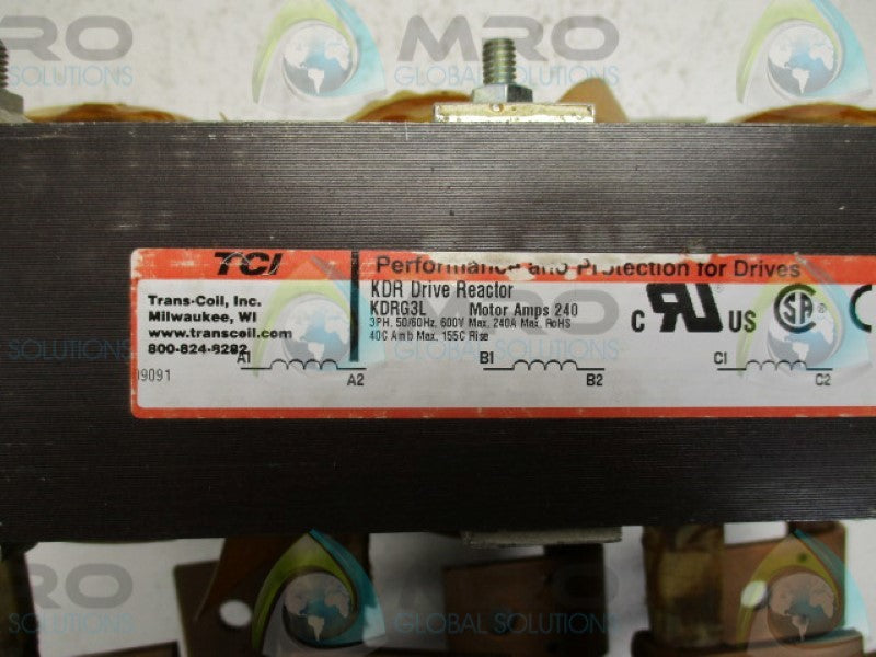 TCI KDRG3L DRIVE REACTOR 240A 480V  *NEW IN BOX*
