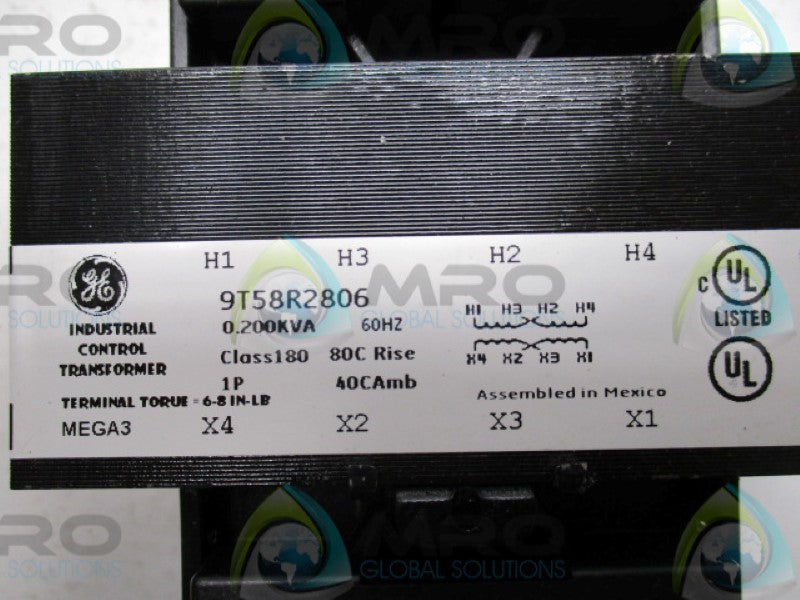 GENERAL ELECTRIC 9T58R2806 TRANSFORMER .200KVA *NEW IN BOX*
