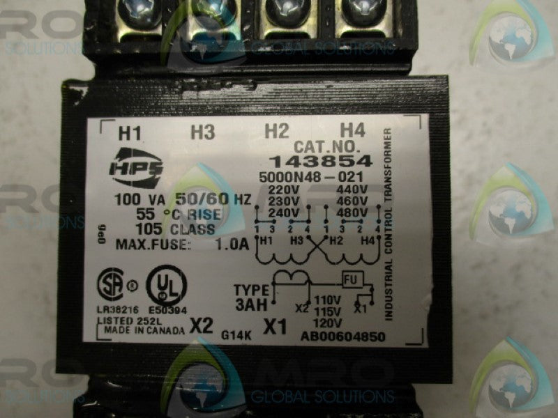 HPS 143854 TRANSFORMER 100VA 240/480V *NEW NO BOX*