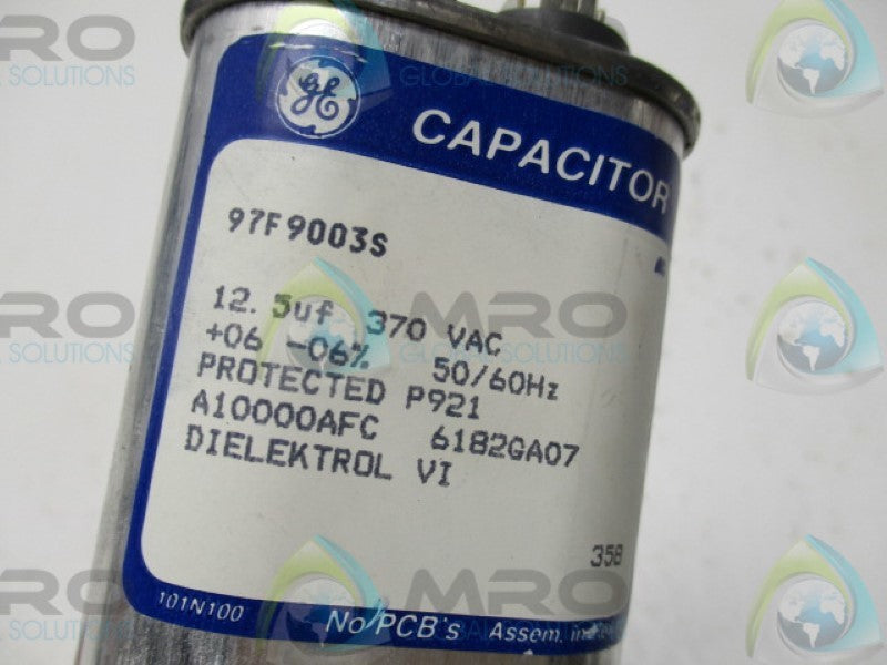 GENERAL ELECTRIC 97F9003S CAPACITOR 370VAC 12.5MFD  *USED*