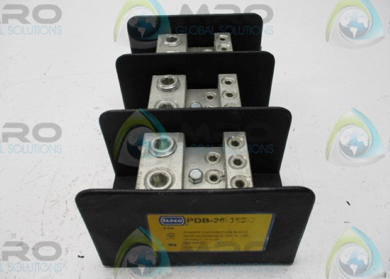 ILSCO PDB-26-350-3 DISTRIBUTION BLOCK *USED*