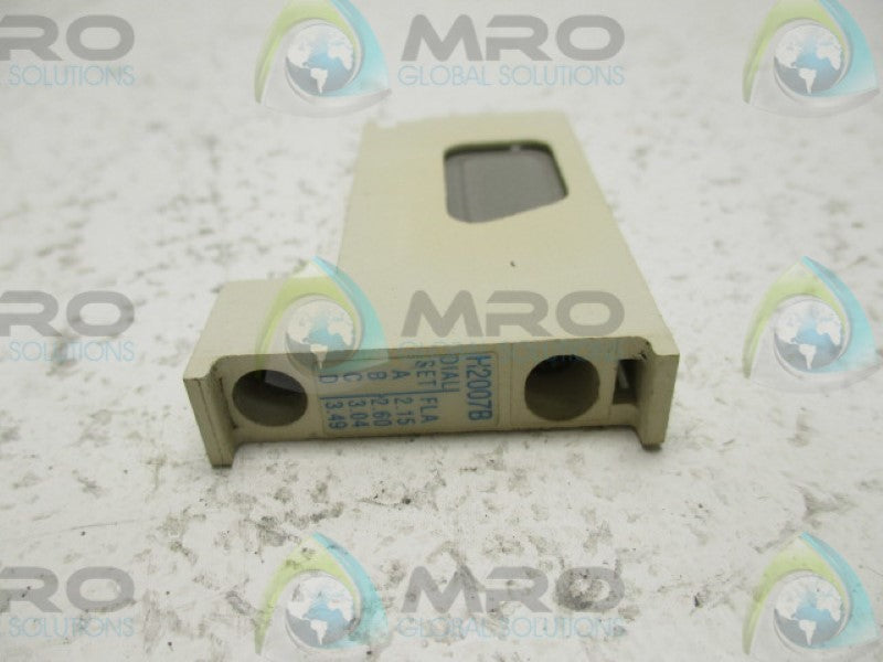CUTLER HAMMER H2007B OVERLOAD THERMAL UNIT 2.15-3.49 UNMP