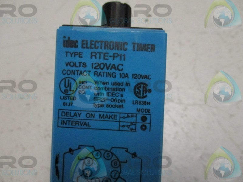 IDEC TRE-P11 ELECTRONIC TIMER  0-60SECONDS 120VAC  UNMP