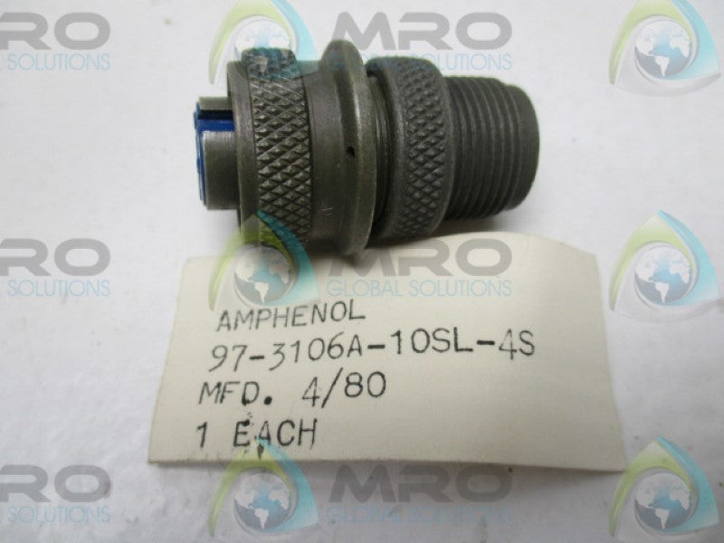 AMPHENOL 97-3106A-10SL-4S CIRCULAR CONNECTOR PLUG  *NEW NO BOX*