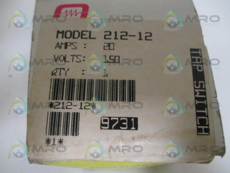 OHMITE 212-12 ROTARY TAP SWITCH *NEW IN BOX*