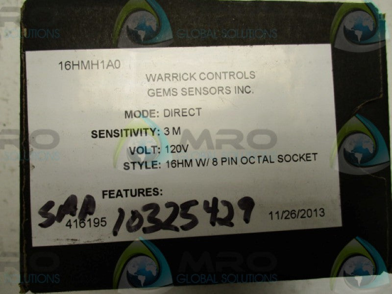 WARRICK CONTROLS 16HMH1A0 120VAC  NSMP