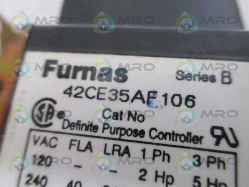 FURNAS 42CE35AF106 CONTACTOR 277V *USED*