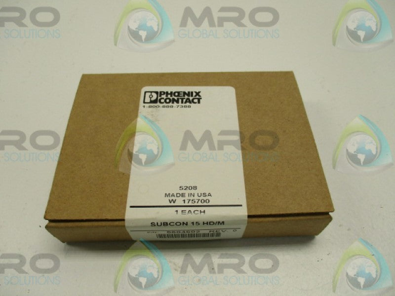 PHOENIX CONTACT 5604602 D-SUB CONNECTOR SUBCON 15HD/M * FACTORY SEALED *