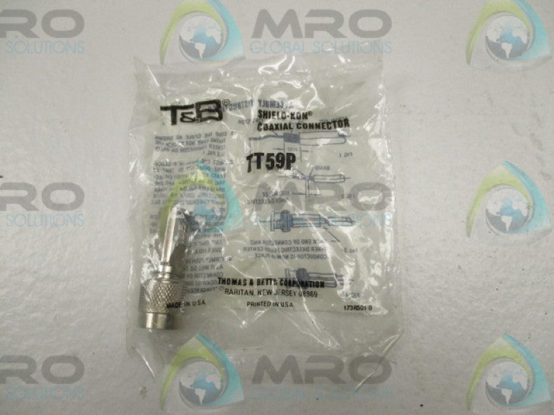 THOMAS&BETTS TT59P COAXIAL ABLE CONNECTOR * NEW FACTORY BAG *