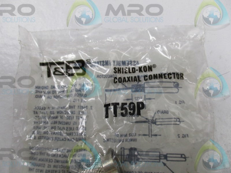 THOMAS&BETTS TT59P COAXIAL ABLE CONNECTOR * NEW FACTORY BAG *