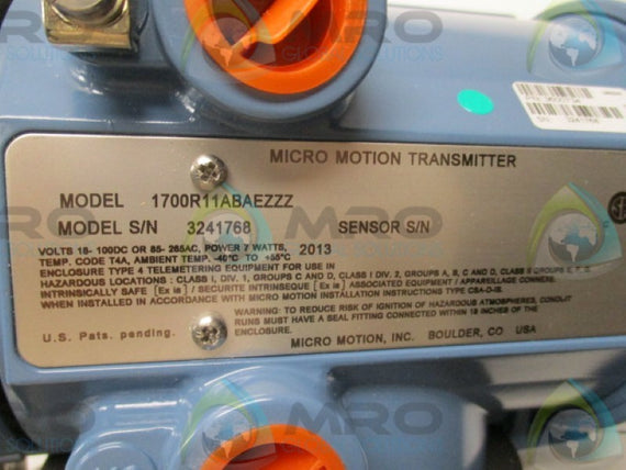 MICROMOTION 1700R11ABAEZZZ FLOW TRANSMITTER * NEW NO BOX *