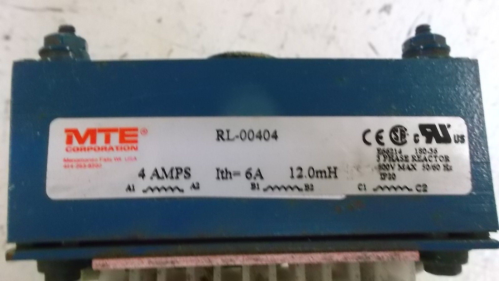 MTE RL-00404 LINE REACTOR *USED*