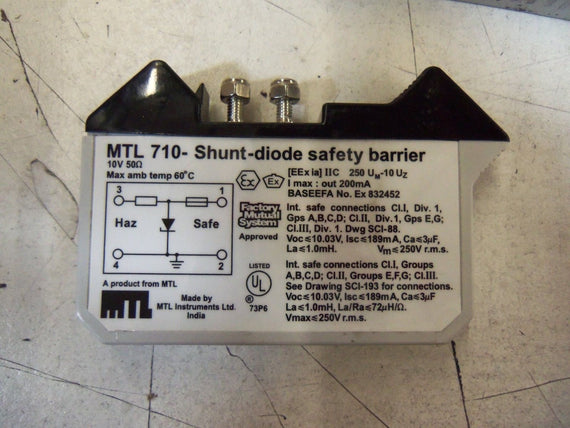 MTL SHUNT-DIODE SAFETY BARRIER  MTL710 *USED*