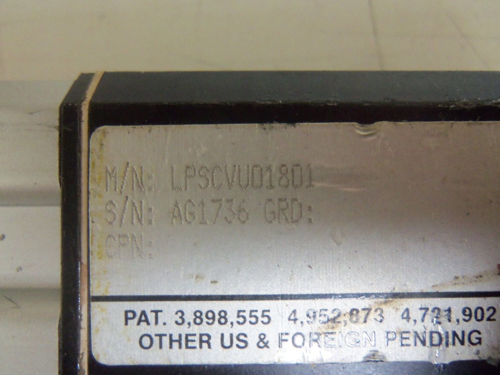 MTS TEMPOSONICS LPSCVU01801 LINEAR POSTION SESNOR *USED*