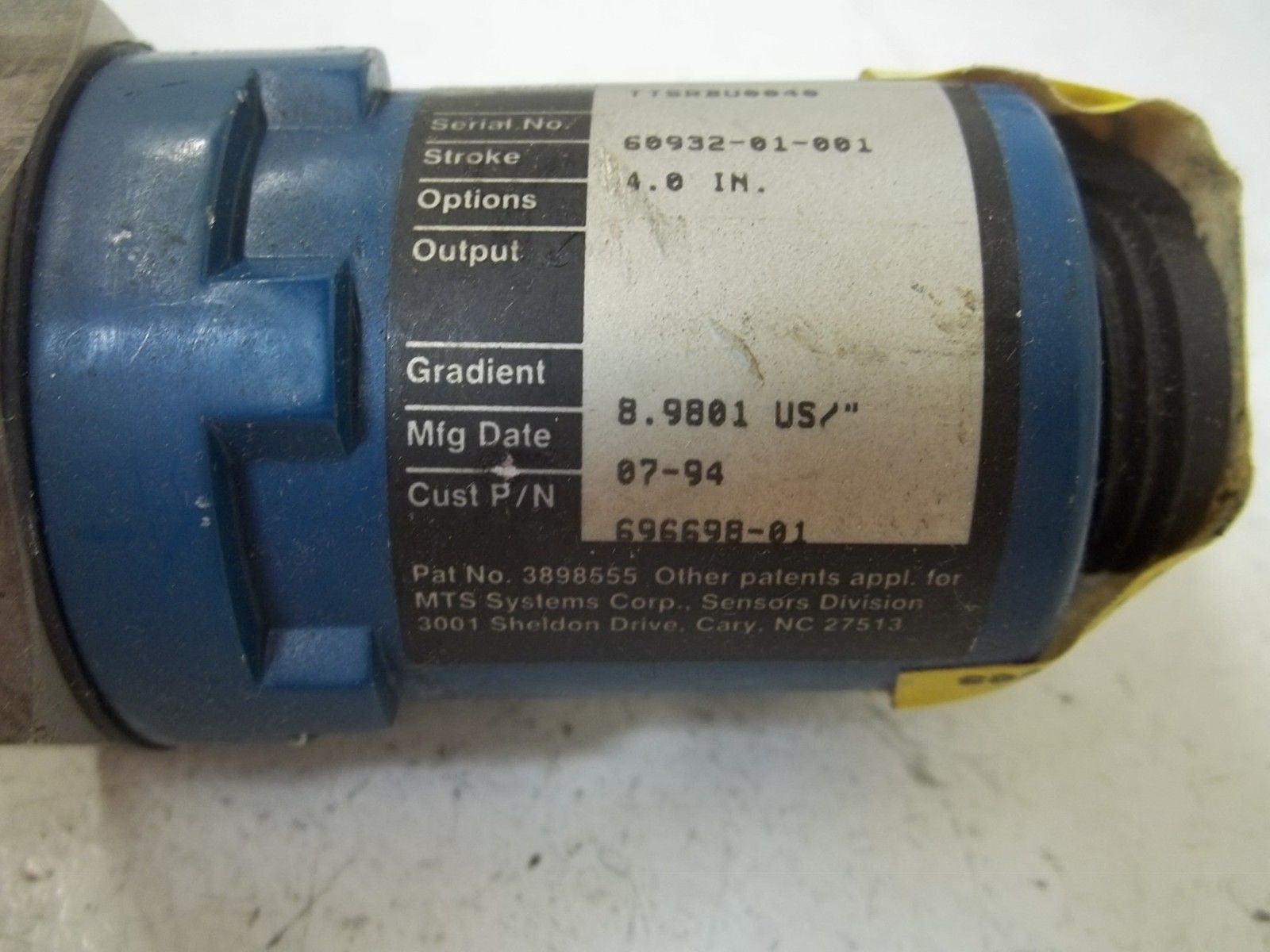 MTS TEMPOSONICS TTSRBU0040 LDT POSITION SENSING SYSTEM 4" *NEW NO BOX*
