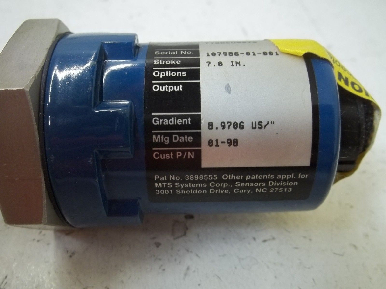 MTS TEMPOSONICS TTSRCU0070 LDT POSITION SENSING SYSTEMS 7" *NEW NO BOX*