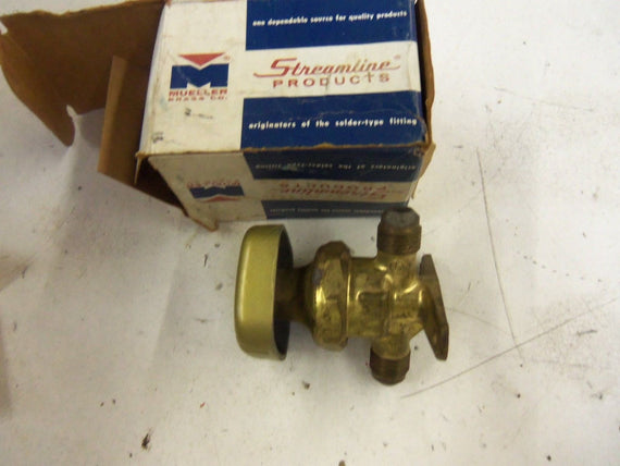 MUELLER A-14835 PACKLESS LINE VALVE 3/8" *NEW IN BOX*